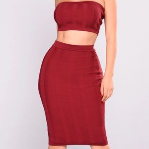 2 piece fashion nova bandage set